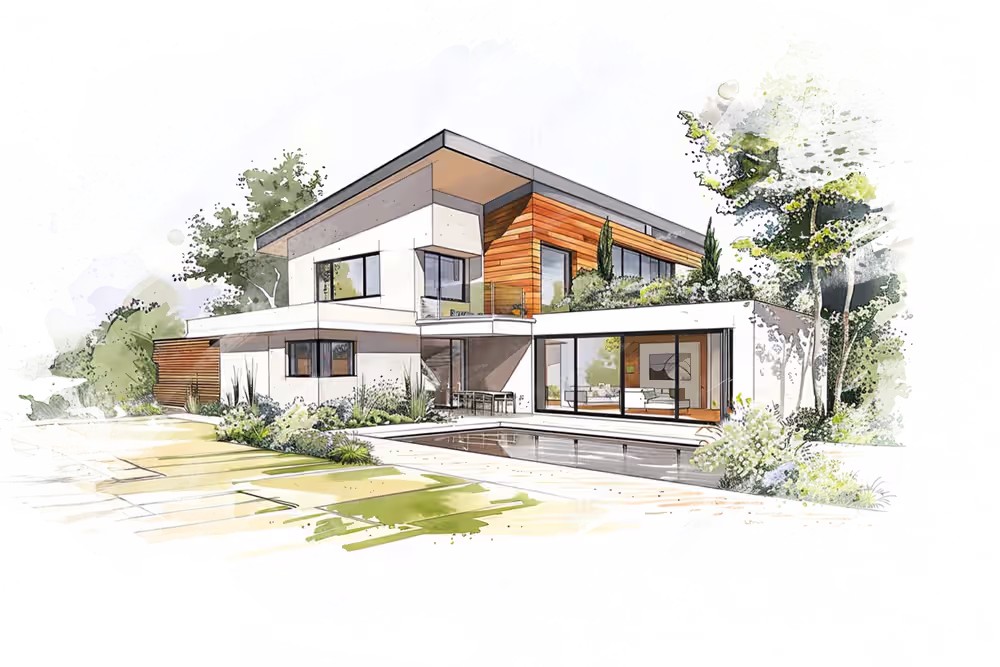 croquis maison